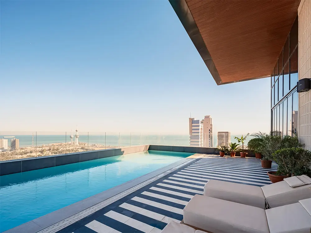 One Sharq rooftop pool